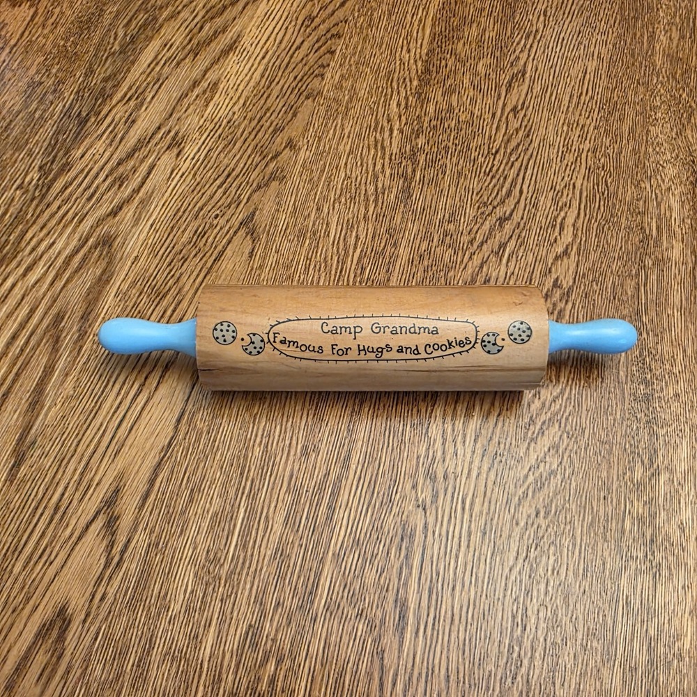 Jessica Breedlove Camp Grandma Gift Decorative Wood Rolling Pin  8.5" 2005